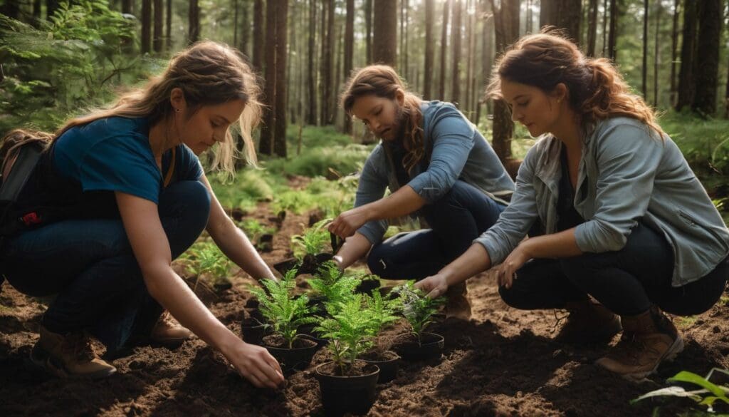 Participating in Tree Planting Campaigns