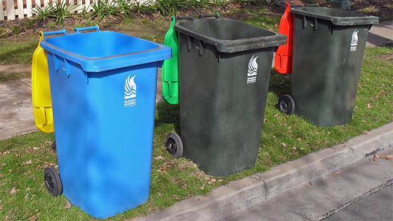 Waste Bins On Curb